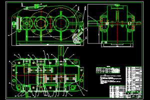 带式运输机用的二级圆柱齿轮减速器设计(论文+DWG图纸)